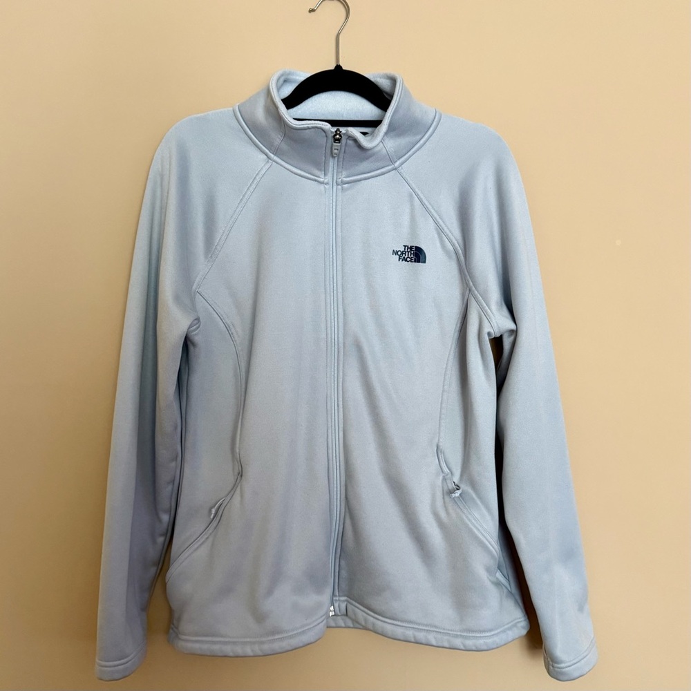 The North Face Women Fleece Zip Jacket Ice Blue Size XL